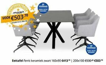YGO Eettafel ferris aanbieding