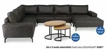 YGO Set v 2 ovale salontafels creek aanbieding