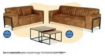 YGO Set v 2 salontafels dylan aanbieding