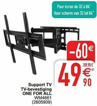 Cora Support tv tv-bevestiging one for all wm4661 aanbieding