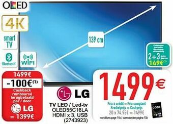 Cora Lg tv led - led-tv oled55c16la aanbieding