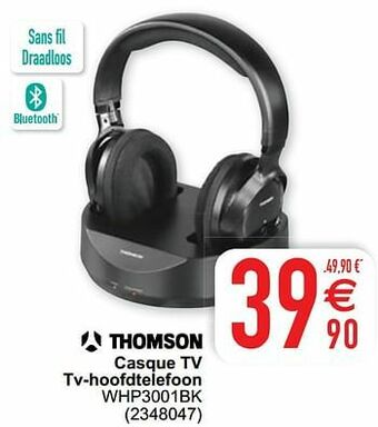 Cora Thomson casque tv tv-hoofdtelefoon whp3001bk aanbieding