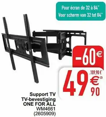 Cora Support tv tv-bevestiging one for all aanbieding