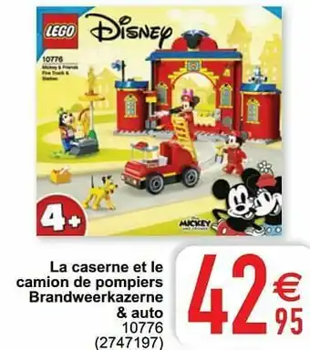 Cora La caserne et le camion de pompiers brandweerkazerne + auto 10776 aanbieding