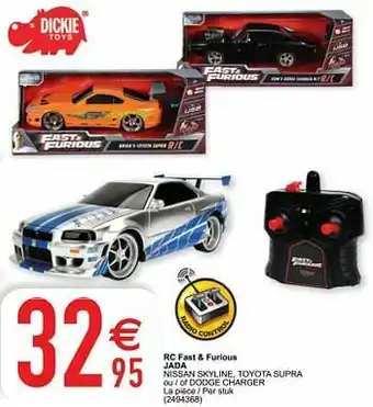 Rc fast + furious jada nissan skyline toyota supra ou - of dodge charger