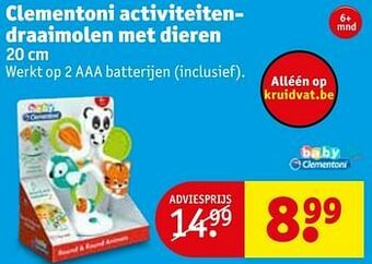 Kruidvat Clementoni activiteitendraaimolen met dieren aanbieding