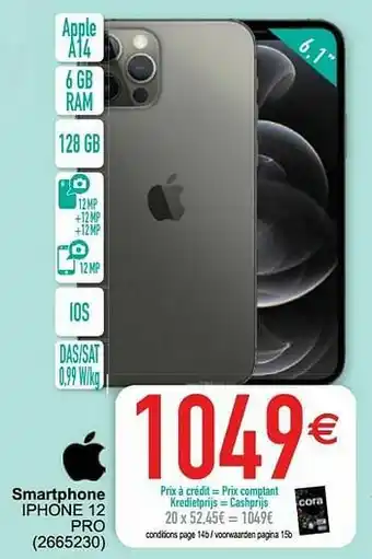 Cora Apple smartphone iphone 12 pro aanbieding