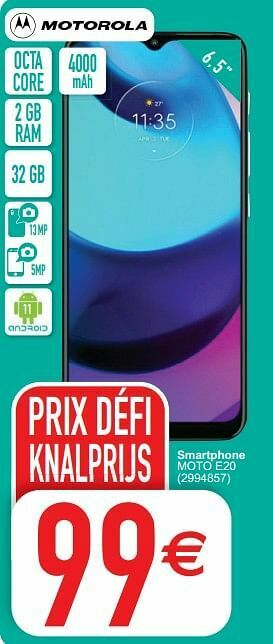 Cora Motorola smartphone moto e20 aanbieding