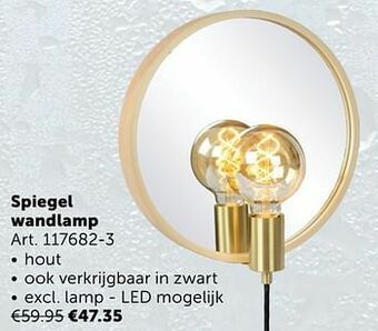 Zelfbouwmarkt Spiegel wandlamp aanbieding