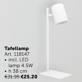 Zelfbouwmarkt Tafellamp aanbieding