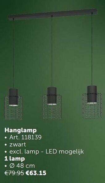 Zelfbouwmarkt Hanglamp 1 lamp aanbieding