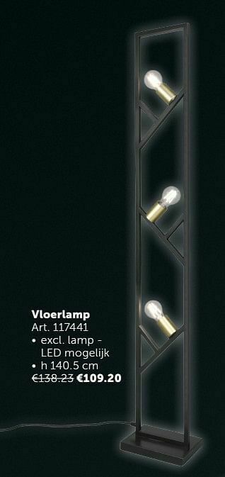 Zelfbouwmarkt Vloerlamp aanbieding