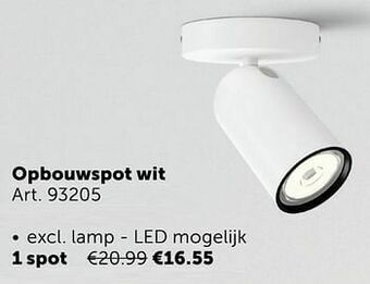 Zelfbouwmarkt Opbouwspot wit 1 spot aanbieding