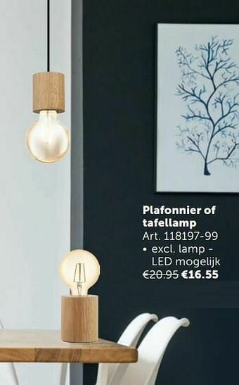 Zelfbouwmarkt Plafonnier of tafellamp aanbieding