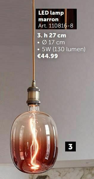 Zelfbouwmarkt Led lamp marron aanbieding