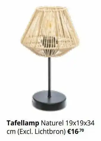 YGO Tafellamp naturel aanbieding