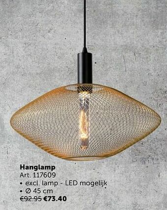 Zelfbouwmarkt Hanglamp aanbieding