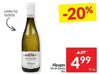 Intermarché Alpages vin de savoie wit aanbieding