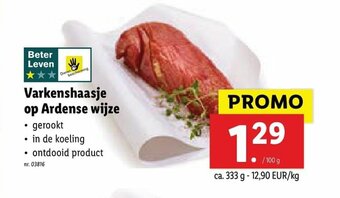 Lidl Varkenshaasje op Ardense wijze aanbieding