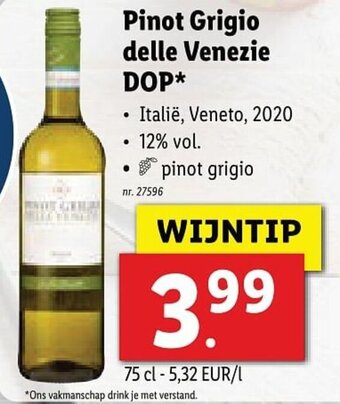 Lidl Pinot Grigio delle Venezie DOP* aanbieding