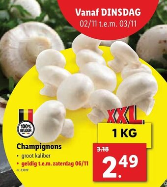Lidl Champignons aanbieding