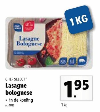 Lidl Chef Select Lasagne bolognese aanbieding