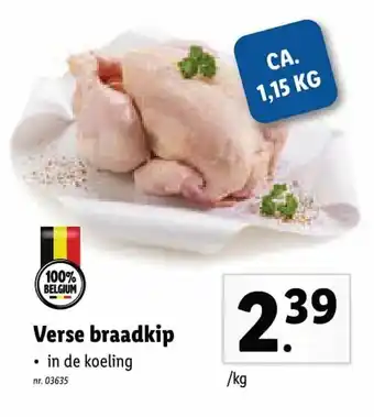 Lidl Verse braadkip aanbieding