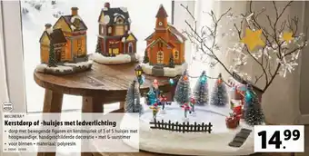 Lidl Melinera Kerstdorp of -huisjes met ledverlichting aanbieding