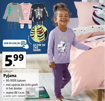 Lidl Lupilu Pyjama aanbieding