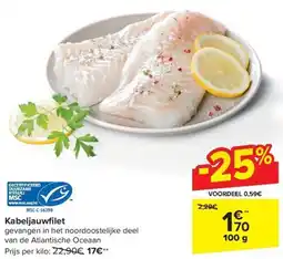 Kabeljauwfilet 100g