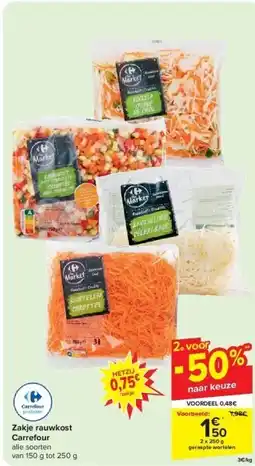 Carrefour Zakje rauwkost 2 x 250g aanbieding