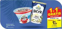 Carrefour Gamma yoghurt IJslandse stijl skyr Arla 2 x 150g aanbieding