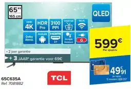 Carrefour TCL 65C635A Per qled-tv aanbieding