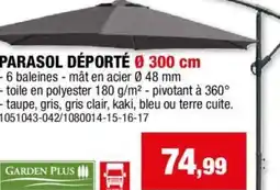 Hubo PARASOL DÉPORTÉ Ø 300 cm aanbieding
