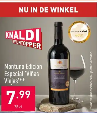 ALDI Montuno Edicion Especial Vinas Viejas 750ml aanbieding