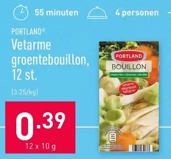 ALDI Portland Vetarme groentebouillon 12*10g aanbieding
