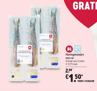 Delhaize Haringmaatjes met ui aanbieding