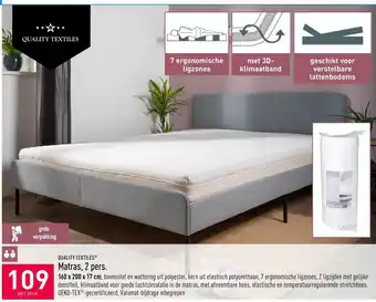 ALDI Quality Textiles Matras 160*200*17 cm aanbieding
