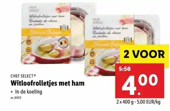Lidl Chef Select Witloofrolletjes met ham aanbieding