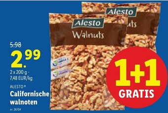 Lidl Alesto Californische walnoten aanbieding