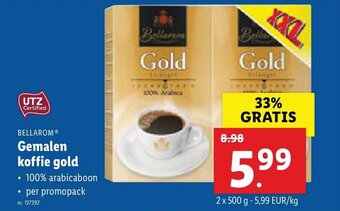 Lidl Bellarom Gemalen koffie gold aanbieding