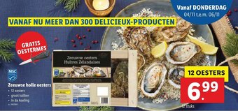 Lidl Zeeuwse holle oesters aanbieding