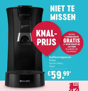 Delhaize Philips Koffiezetapparaat zwart aanbieding