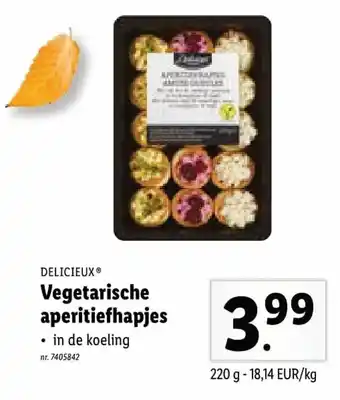 Lidl Delicieux Vegetarische aperitiefhapjes aanbieding