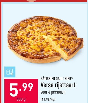 ALDI Patissier Gaulthier Verse rijsttaart 500g aanbieding