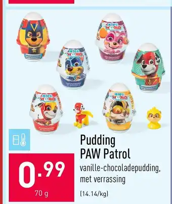 ALDI Pudding PAW Patrol 70g aanbieding