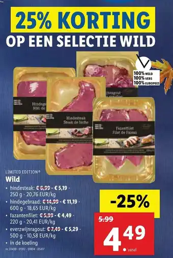 Lidl Wild aanbieding
