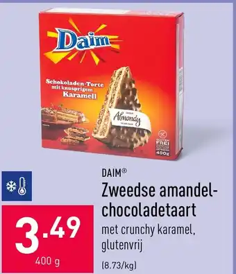 ALDI Daim Zweedse amandelchocoladetaart 400g aanbieding