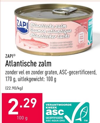 ALDI Zapi Atlantische zalm 100g aanbieding