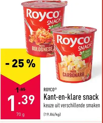 ALDI Royco Kant&Klaar snack 70g aanbieding